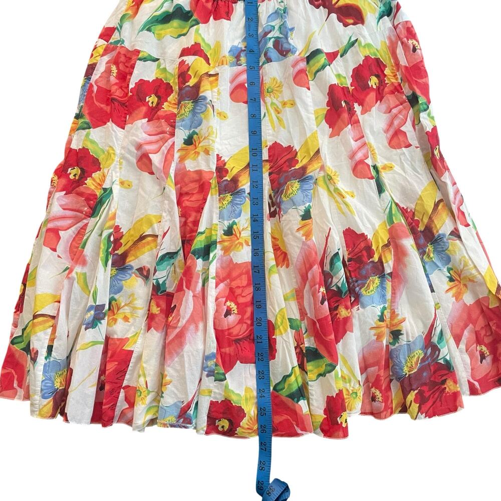 Vintage Potpourri Floral Flared Cotton Aline Skirt Size Medium EUC - Picture 4 of 4